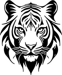 tiger head tribal tattoo