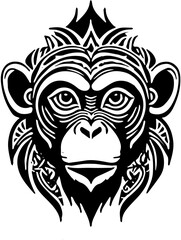 head of a tribal monkey 