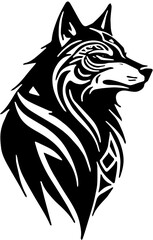 wolf tribal tattoo