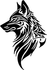 wolf tribal tattoo