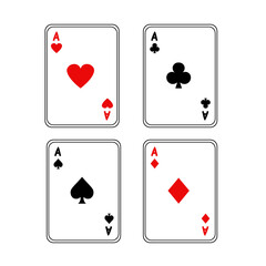 four aces playing cards