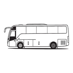 image of a bus silhouette on a white background