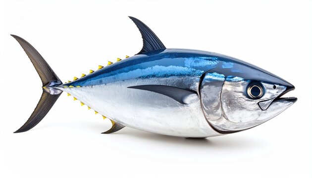 Majestic Tuna in Aquatic Splendor: A vibrant tuna, a paragon of marine life, gracefully poised in the ocean's embrace. with the elegance of this sleek fish.