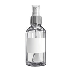 Clear Glass Spray Bottle with Blank White Label