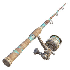 Vintage Fishing Rod and Reel Rustic Charm and