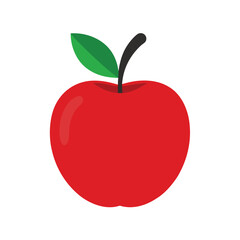 Fototapeta premium Vibrant Red Apple Illustration A Fresh and Juicy Fruit Design