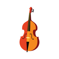 Fototapeta premium Vibrant Double Bass A Symphony of Color and Sound