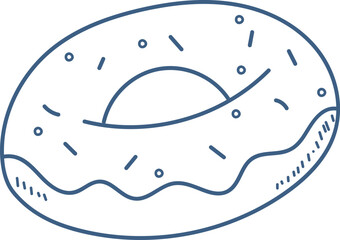 Outlined Donut with Sprinkles
