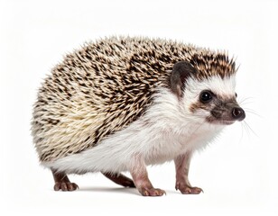 Obraz premium A captivating hedgehog with a spiky coat, standing alert