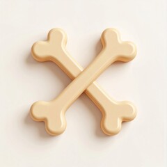 Pale Crossbones on Off-White Background