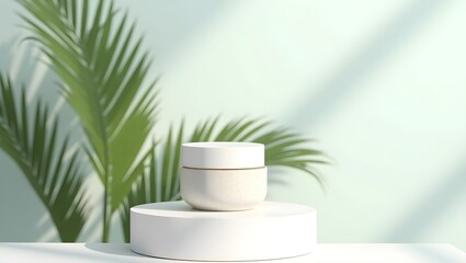 Elegant minimalist skincare jar
