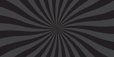 Sunburst beam light vintage shine and graphic summer explosion pattern. black and gray bright sunrise isolated glow striped texture background.	