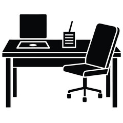 Financial advisor element isolated advisor�s desk on white background