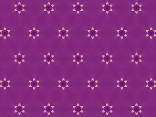 Seamless purple pattern with repeating light pink floral motifs, ideal for elegant backgrounds, textiles, and decorative designs.