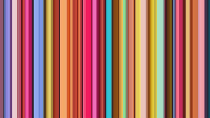 Vibrant vertical stripes with rich summer colors and chaotic arrangement. Bright vertical random stripe pattern arranged with playful irregularity and layered effect for digital decor or modern design