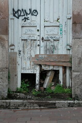 old wooden door