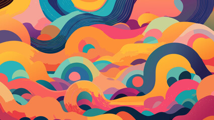 Abstract Memphis Style Pattern. 