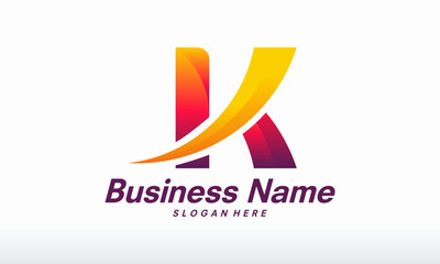 Modern K Initial logo designs concept, K initial Logo template