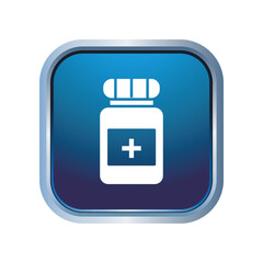 Medicine jar icon design template