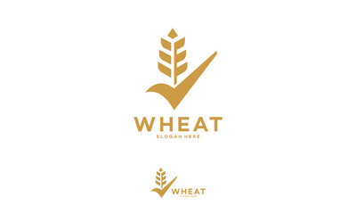 Luxury Grain wheat logo concept, Agriculture wheat Logo Template vector icon