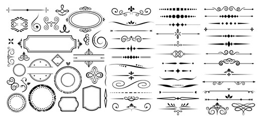 Classic Vector Ornaments Collection Pack: A diverse assortment of meticulously crafted vector ornaments for multiple creative design projects, weeding, letters, classic or vintage ideas.