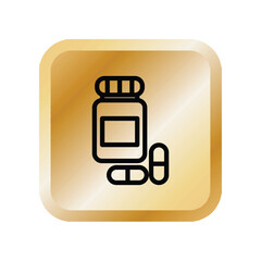 Medicine jar icon design template