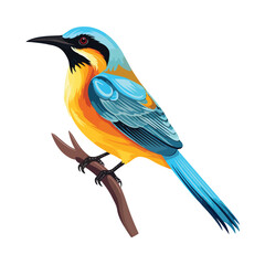 Colorful Wild Bird Nature Wildlife Vector Illustration for Professional Use
