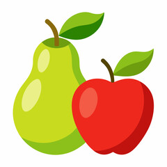 White Background Fruit Vector