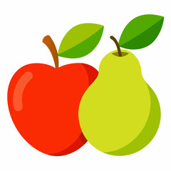 White Background Fruit Vector
