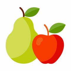 White Background Fruit Vector