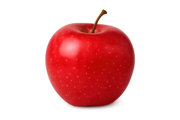 Fresh, ripe red apple on a transparent background, perfect for healthy eating, food, and fruit-related designs