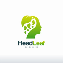 Nature Brain logo designs concept vector, Nature Mind logo template