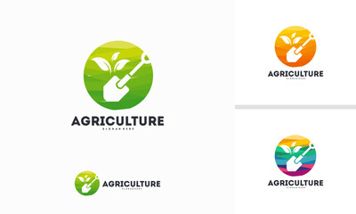 Abstract Circle Agriculture logo designs concept vector, Nature logo template