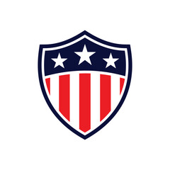 Logo design graphic concept creative premium abstract sign icon vector stock shield guide safety american flag. Related to army veteran national state