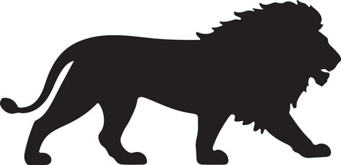 vector illustration of a lion silhouette