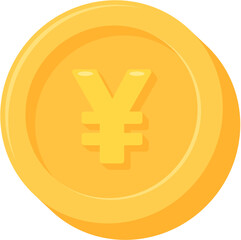 Obraz premium Vector Coin Currency Icon Yen