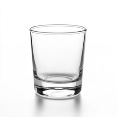 Empty glass shot glass isolated on white background