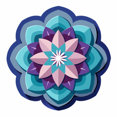 Layered 3D Mandala with Shadows