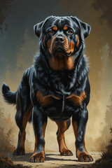 Obraz premium portrait of a black dog