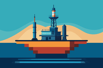 Obraz premium lighthouse and ship