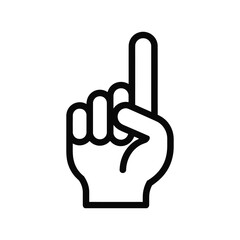 Obraz premium Hand Pointing Up - One Finger Directional Icon