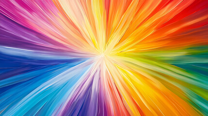 Obraz premium Vibrant Radial Spectrum Burst