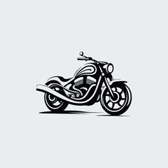 Obraz premium Vintage motorcycle flat vector design