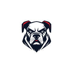 Angry bulldog flat vector design