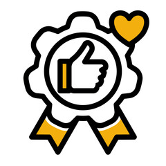 Obraz premium Validation Review Icon - Outline Color Lineal Style for Performance Recognition.