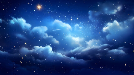 starry night sky with stars