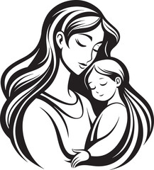 This collection of black and white images depicts silhouettes of mothers holding or interacting with babies.