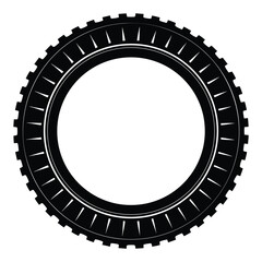 Bold and dynamic bike tire silhouette with a sleek bicycle outline&mdash;perfect for cycling lovers, sports designs, and adventure-themed artwork.
