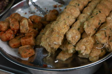 Shrimp Wrapped in Tofu Skin, a Traditional Chinese Dim Sum Dish.