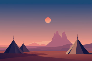 vector illustration of a tent